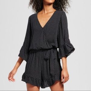 WhoWhatWear Polka Dot Ruffle Romper